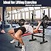 GYMAX Adjustable Weight Bench with Barbell Rack, Folding Lifting Bench for Full Body Exercise, Foldable Workout Sip Up/Incline Bench for Home/Apartment