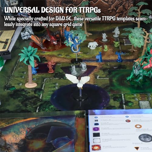 CZYY DND Area of Effect Spell Templates, 28 Erasable PVC RPG Markers by CZYY - Used condition - Image 4