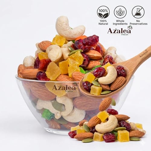 Image of Azalea Fresh Premium Dry Fruits Mix 500gm | Healthy Trail Mix with Almonds, Cashews, Cranberries, Raisins & Seeds | Superfood Nut Mix for Daily Energy & Snacking (500 gram)