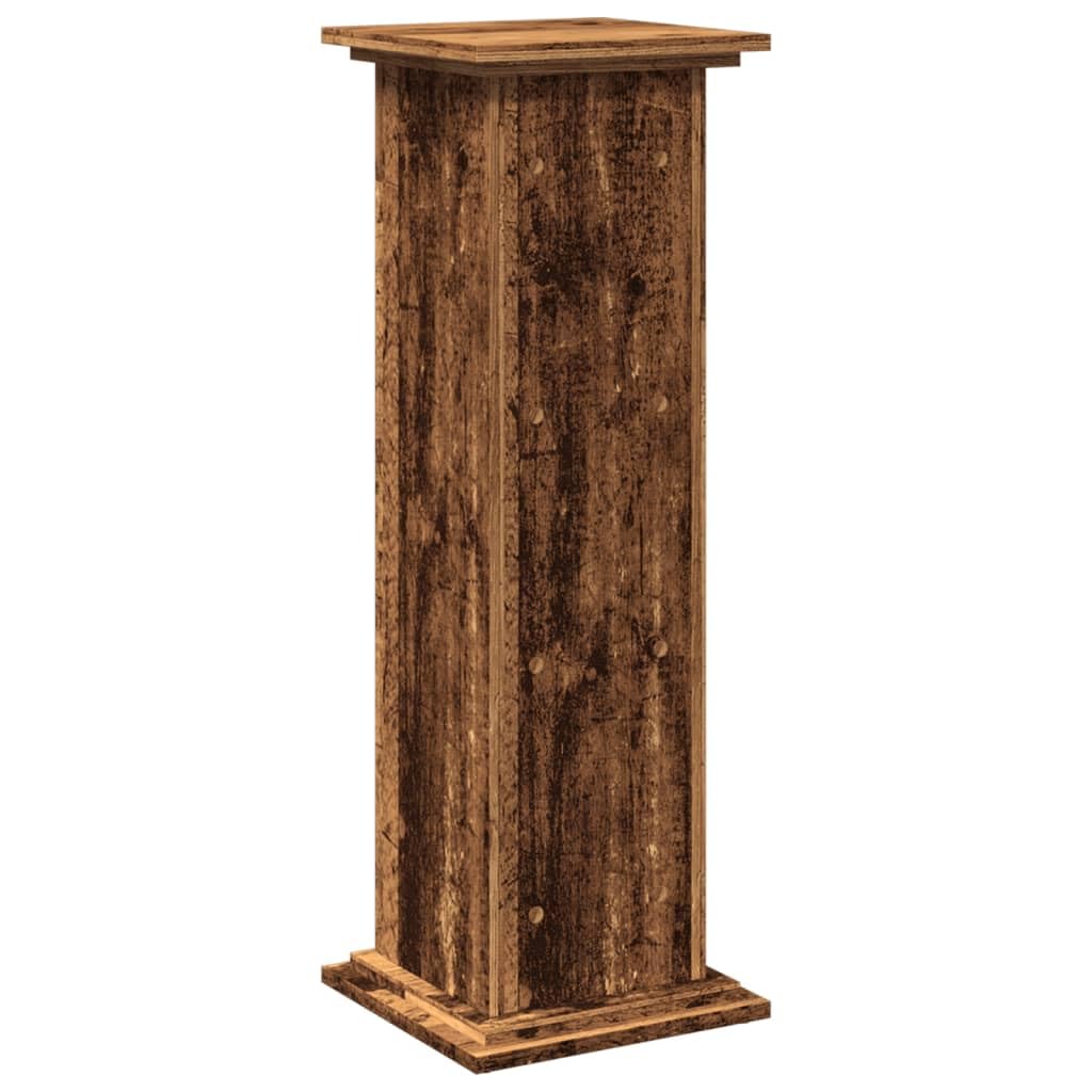 vidaXL Piédestal avec rangement vieux bois bois d'ingénierie