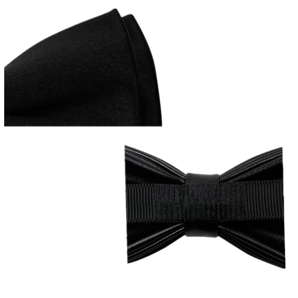 Pajarito Masculino Pajarita Formal preatada for Hombre Fiestas, Bodas(Black A)
