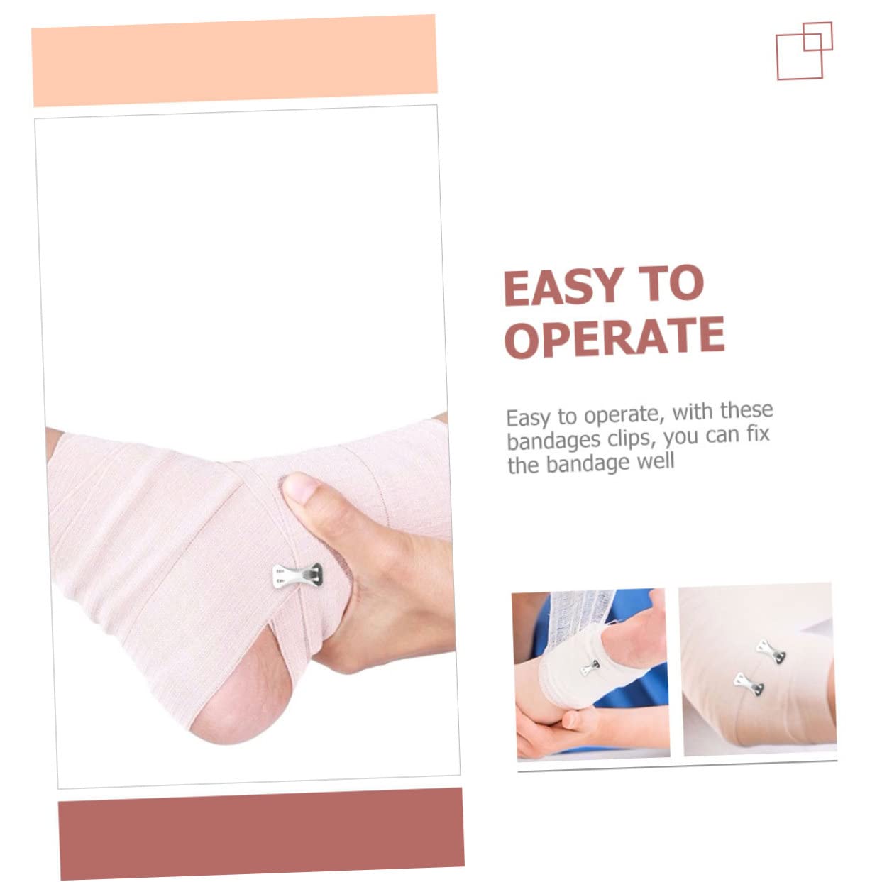 CIMAXIC 60pcs Professional Fixing Clips Aluminum Alloy Bandage Straps Buckle Wear-resistant Clamp Easy to Use Accessory