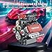 OCES V8 Engine Building Set — Mini V8 Engine Kits That Runs 478 PCS Working V8 Model Kit with Motor & Battery Box, Visible Pistons & Moving Crankshaft, STEM Engineering Project for Kids Teens Adults