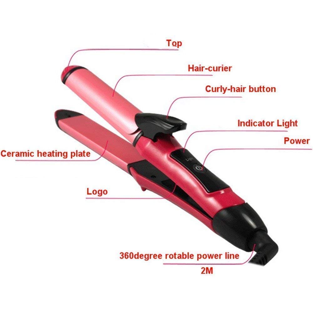 Walberrie 2 in 1 Hair Straightener and Curler, Medium W2009,(Pink) 2