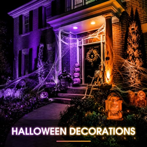 Image of L LOHAS LED Orange Purple Halloween Flood Light Bulb, PAR30 LED Flood Light