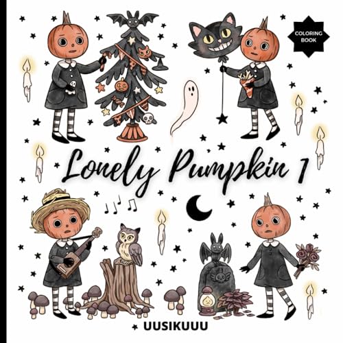 Lonely Pumpkin: Cute and Spooky Coloring Book