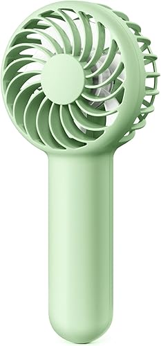 Gaiatop Mini ventilador de mano portátil, 3 velocidades de gran alcance operado con batería, pequeño ventilador personal recargable por USB para