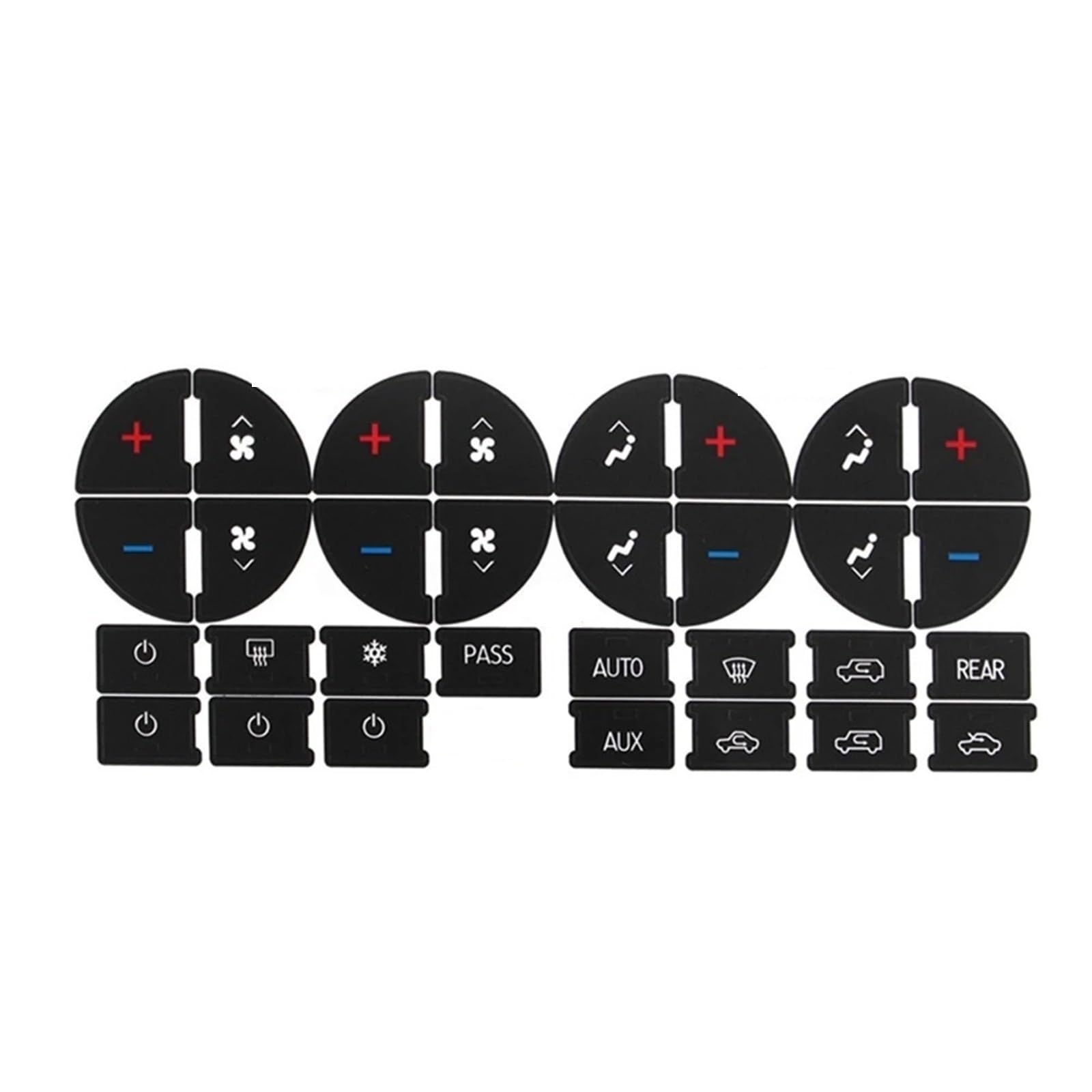 Interior Trim Stickers Compatible with Buick for Enclave 2006-2012 Interior Button Stickers AC Dash Climate Control Repair Kit Decal Sticker