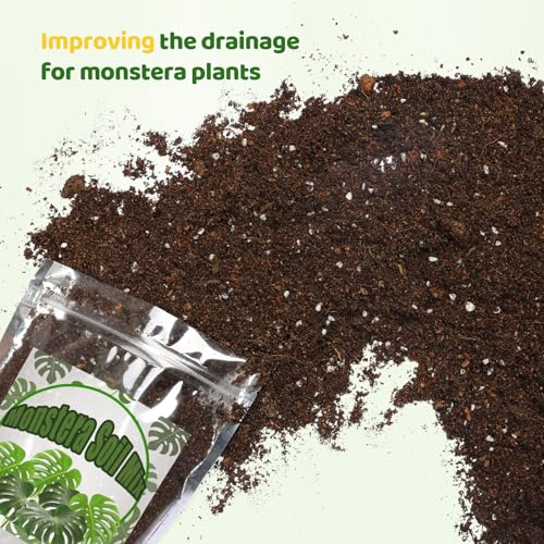 Doter Monstera Potting Soil 2qt - Premium Tropical Blend with Rapid Drainage for Growing and Repotting Monstera Deliciosa (Split-Leaf Philodendron) and Swiss Cheese Plants - Thumbnail 2