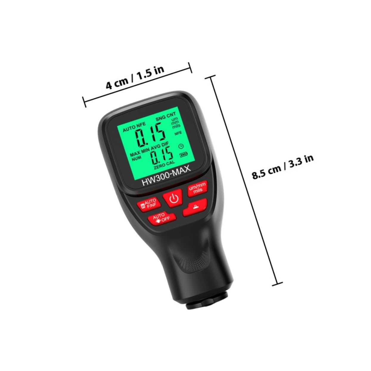 PLAFOPE Misuratore Digitale Spessore Vernice Compatto e Portatile Display LCD Retroilluminato Strumento Multifunzione con Goniometro e Livella per Misurazioni Precise Adatto per Controllo