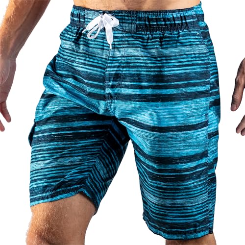 Image of Kanu Surf Men's Big Viper Extended Size Stripe Swim Trunk