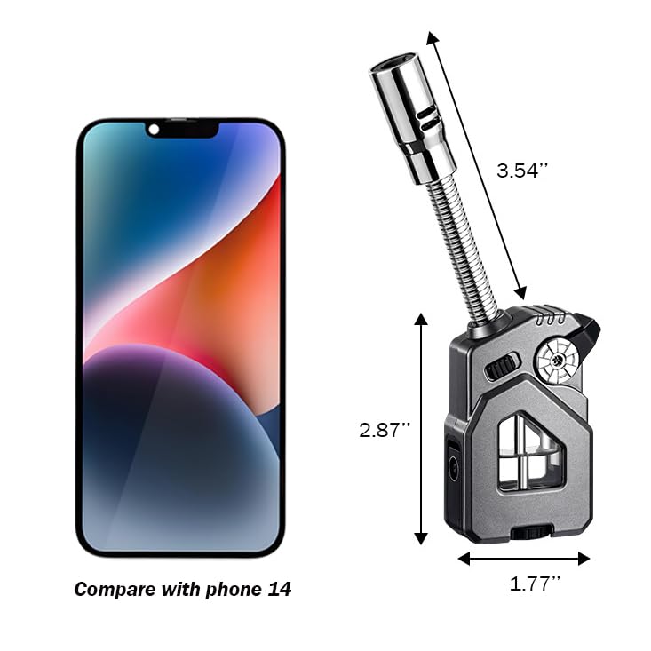 Encendedor con antorcha flexible recargable de butano miniatura 2