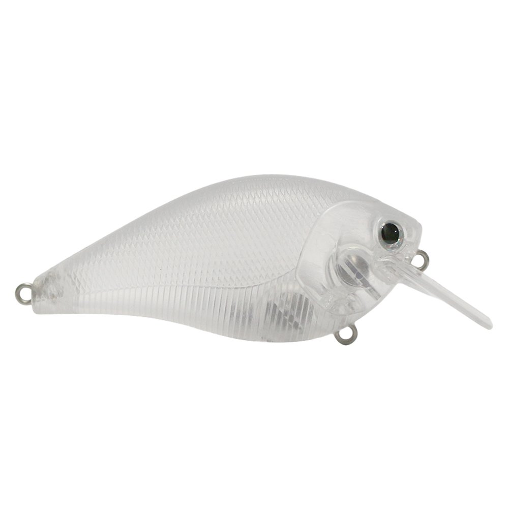 Shelt's 25 Pcs Unpainted Fishing Clear 2.5 Square Bill Shallow Diving Crankbaits Hard Baits Body