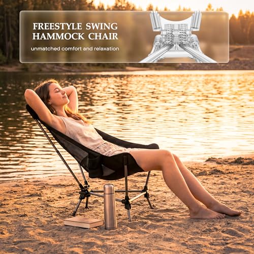 Silla Plegable de Camping ARURU 629 Ligera con Respaldo de Malla y Almohada para Cabeza miniatura 2
