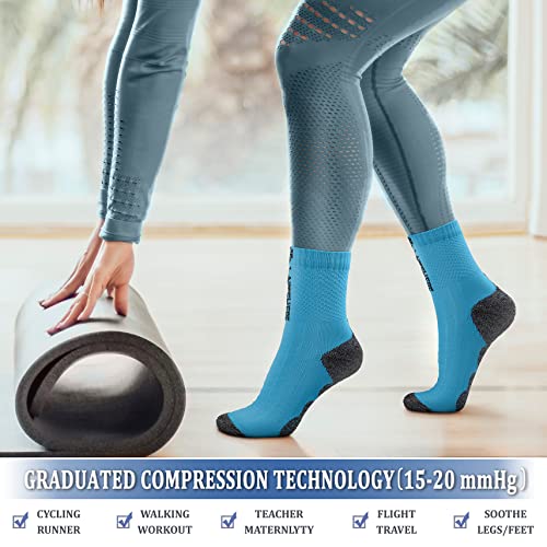 Image of CHARMKING Compression Socks for Women & Men Circulation 15-20 mmHg is Best for Athletic Running Cycling Nurse Daily Wear