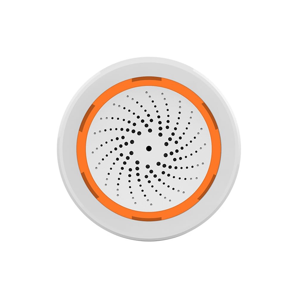 pofaa Tuya ZigBee Smart Siren Alarm Sound & Light Siren Temperature Humidity Sensor Home Security Alarm for Tuya