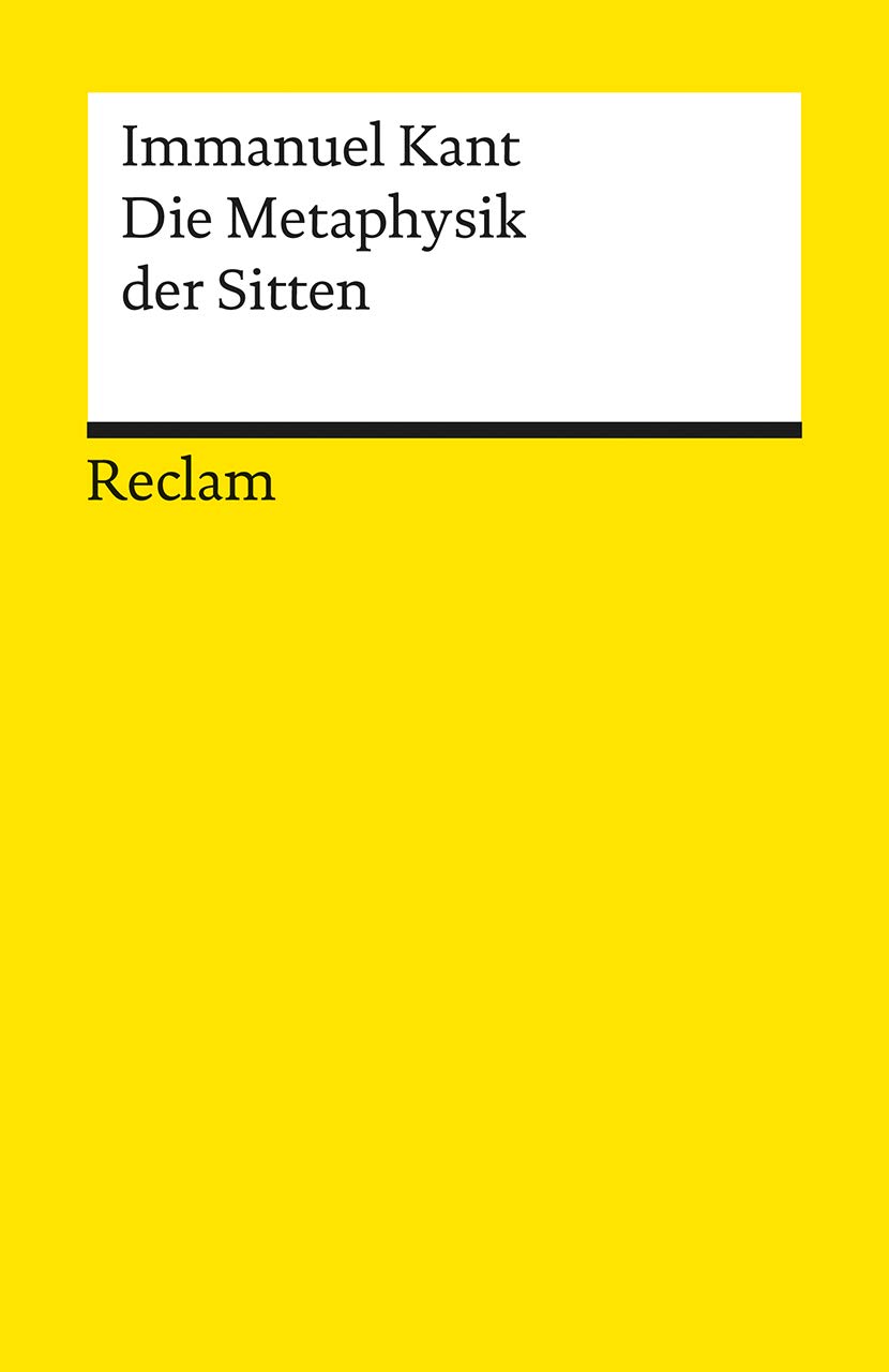 Die Metaphysik Der Sitten