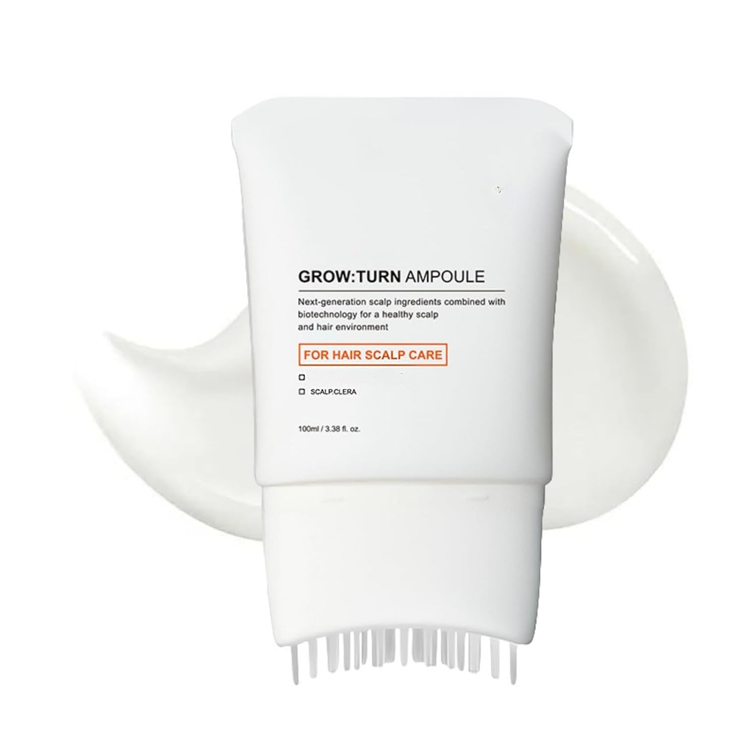 Haarwuchsserum mit integrierter Kopfhautbürste, sanfte Kopfhautpflege, revitalisiert und verdichtet das Haar, nährt die Kopfhaut für Frauen und Männer,1PCS