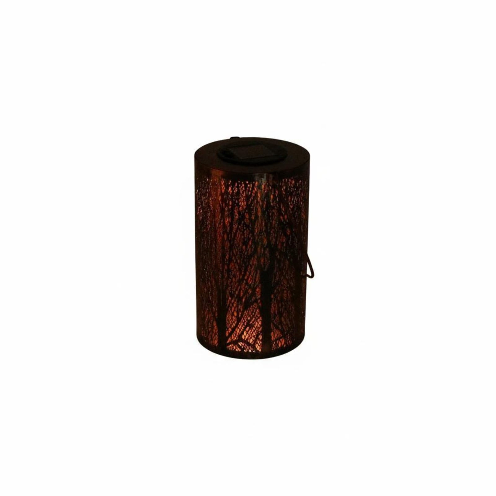 Wrought Iron Hanging Lantern Hollow Projection Lamp Solar Shadow Casting Light for Garden, Patio, Yard, Pathway, Tree Trunk Pattern-image-22