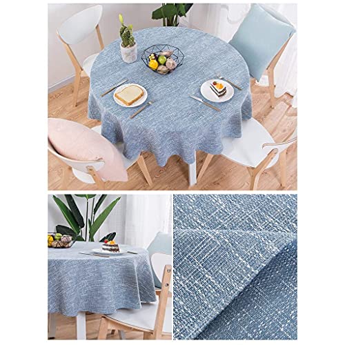 Nappe ronde en tissu polyester lavable couverture de table circulaire - 4