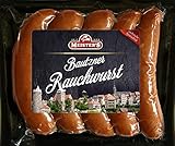Echte Rauchwurst Buchenholz geräuchert | herzhafte Bautzner Wurst Delikatesse für BBQ Grill und Pfanne | 6 x 110g
