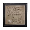CVHOMEDECO Primitives Antique A house is made of wood and beams A home is made of love and dreams Stitchery Frame Wall Mounted Hanging Decor Art 12 x 12 Inch