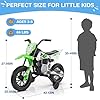 S6 12V Kids Motorcycle, 2x25W Ride on Electric Bike, Equipped with Safety Training Wheels, Self-Control Throttle Grip, Bluetooth, Multi Music, Spring Suspension, Idea Present for Kids #2