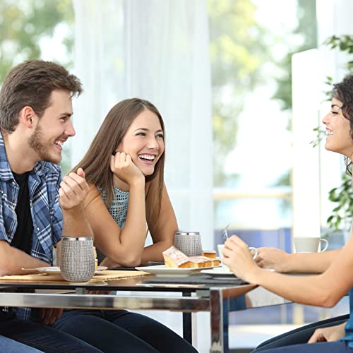 Bling Water Bottle Bling Wine Tumbler Diamond Tumbler Rhinestone For Glitter Wine Glass Tumbler Girls Trip Cups, Straw, Straw Brush And Cup Brush For Wine Coffee Cocktails Champaign (Silver, 1 Set) #TOP5