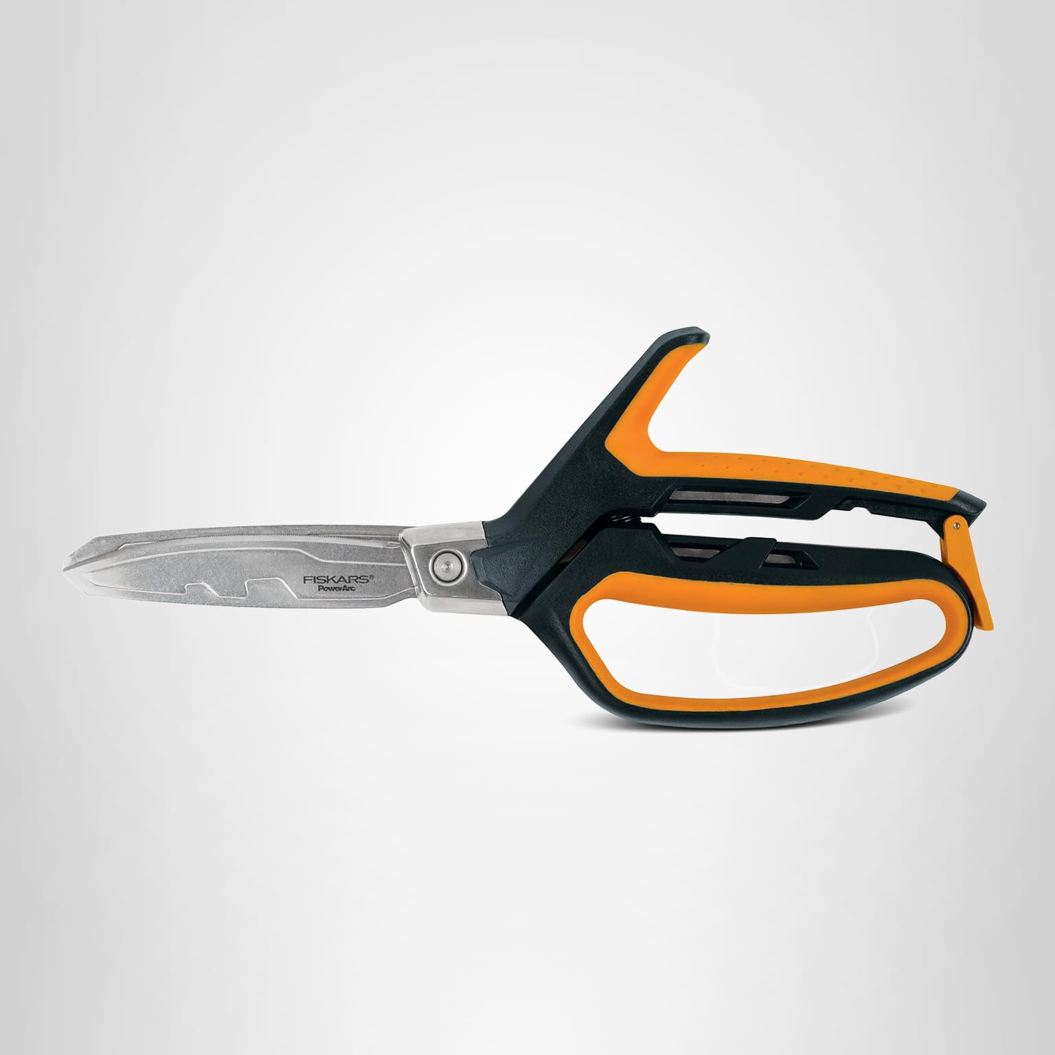 Fiskars PowerArc Easy Action Shears, Heavy Duty Scissors, Curved