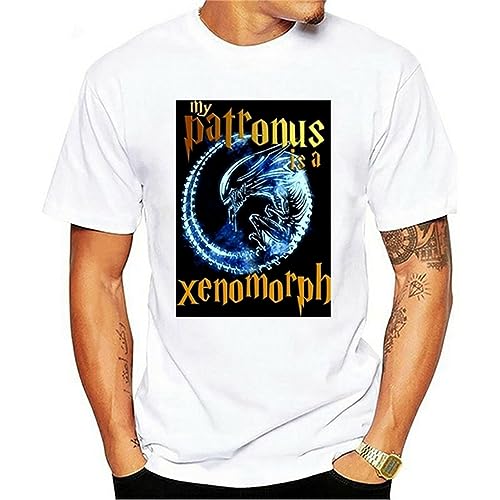 T-shirt Xenomorph blanc pour homme inspiré de l'univers de la science-fiction