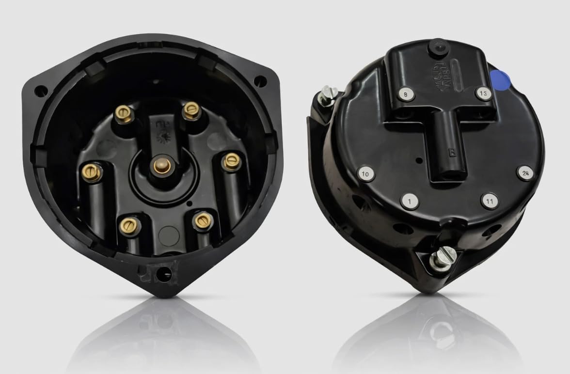 OEM-Style/Replacement Distributor Cap Pair Compatible with Ferrari 365 412 512 GT V12 250GT 330 GT 2+2 Testarossa – Ignition System Replacement