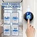 Fingerprint Door Lock - Smart Door Knob with App Control, Biometric, Auto Lock & Key, Bluetooth Smart Lock with Handle, Smart Locks for Front Door, Bedroom