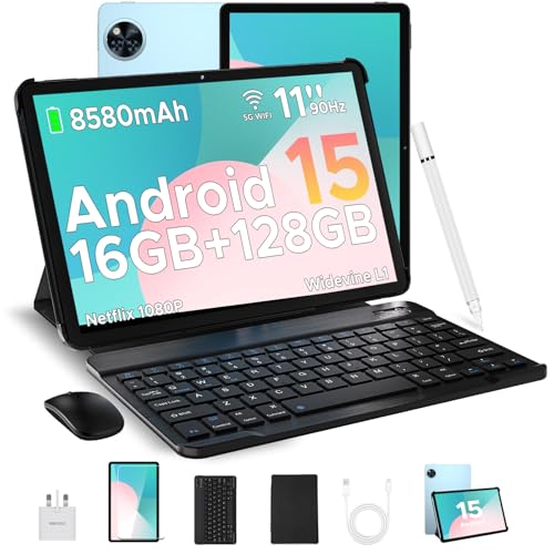 DOOGEE U11 Android 15 Tablet with Keyboard, 16GB RAM 128GB