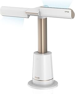 Shark TurboBlade Tower Fan, Quiet, High Speed System, Air Circulation up to 20 Metres, 10 Speeds, 180° Oscillation, Remote Control, Timer, Easy Cleaning, White TF200SEUWH