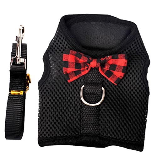 ifundom 1 Set Pet Traction Belt Puppy Training Harness Vests Rope Pull Leashes for Dogs Dog Leash Dog Running for Small Dogs Pet Leash Dog Chest Strap Dog Vest Leash Black Nylon