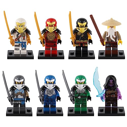 8 Stück ninjago Tortendeko figuren, Cupcake Topper, Cupcake Deko, Kuchendekoration, für Kinder Baby Party Geburtstag Party Kuchen Dekoration Supplies