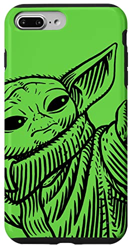 Coque iPhone 8 Plus Star Wars Grogu qui utilise la Force pour protéger votre mobile au bureau