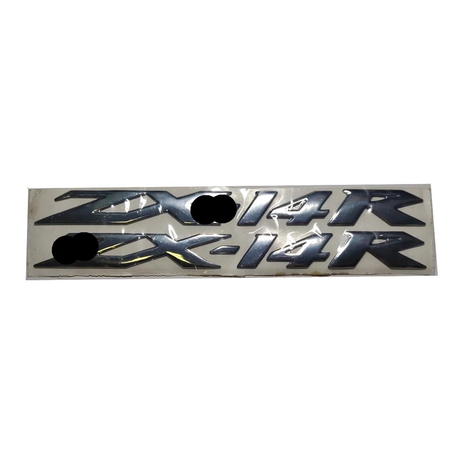 Decoration for Kawasaki ZX6R ZX10R ZX14R ZX-6R ZX-10R ZX-14R 3D Emblem Badge Decal Tank Wheel Sticker Soft Reflective Decals(Silver,ZX14R)
