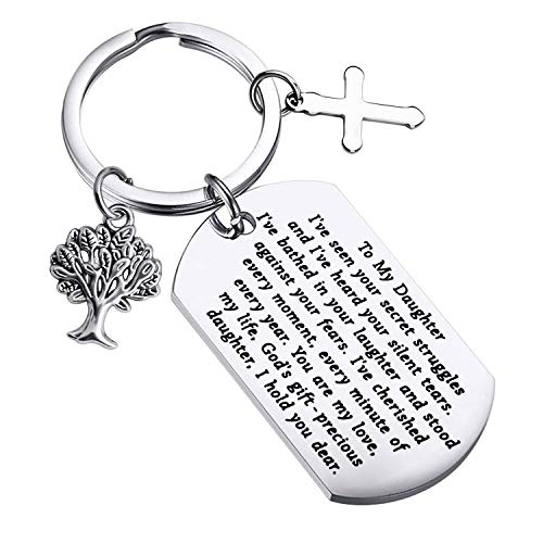 MYOSPARK to My Daughter Gift to My Daughter I've seen Your Secret Struggles Daughter Birthday/Sweet 16/Graduation Gift(to my daughter keychain)