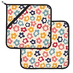 Vintage Groovy Flowers Colorful Daisy