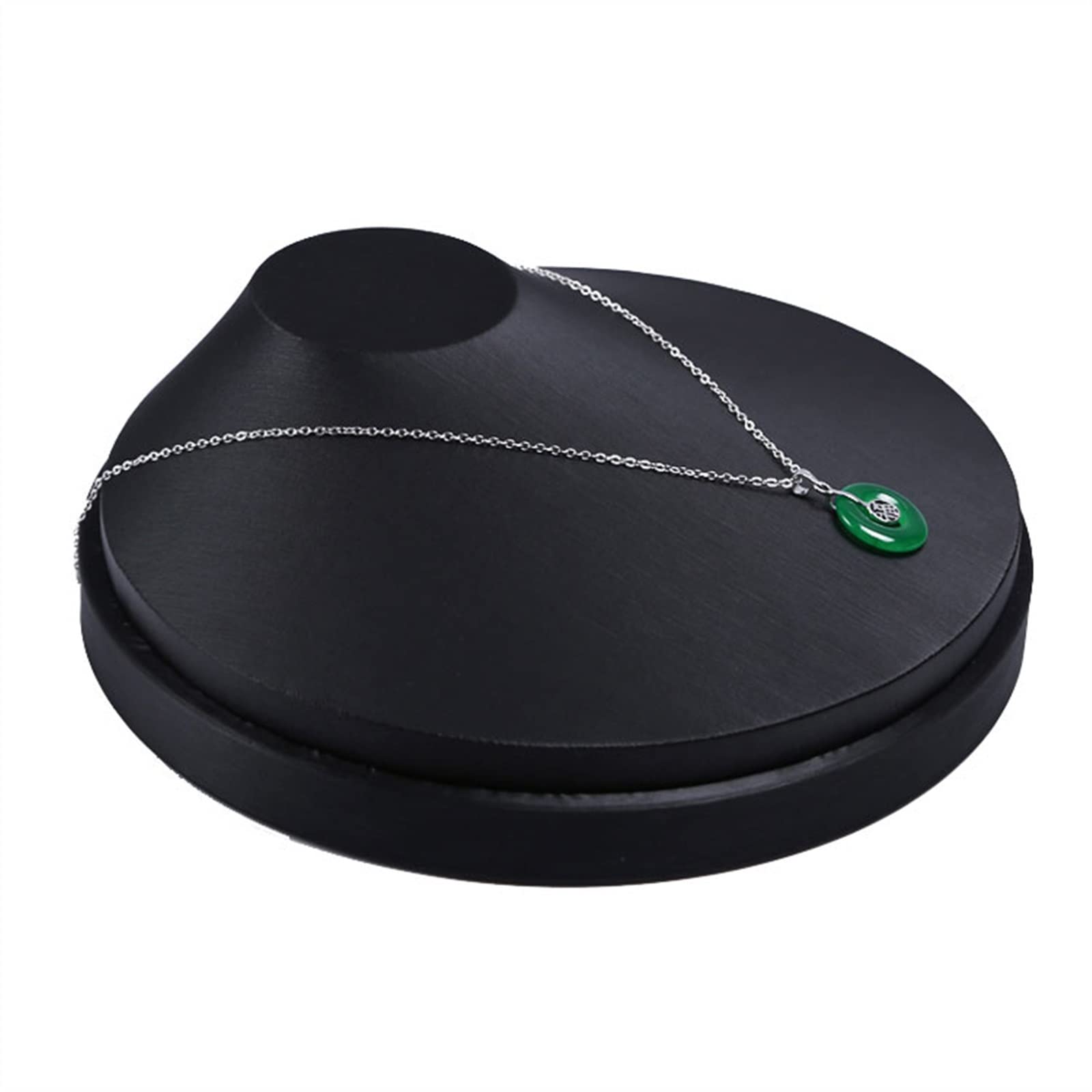 GAROEN Jewelry Display Stand Black Leather Necklace Display Stand Black Jewelry Mannequin Jewelry Bust Necklace Pendant Chain Display Stand Mall Je (Grey)