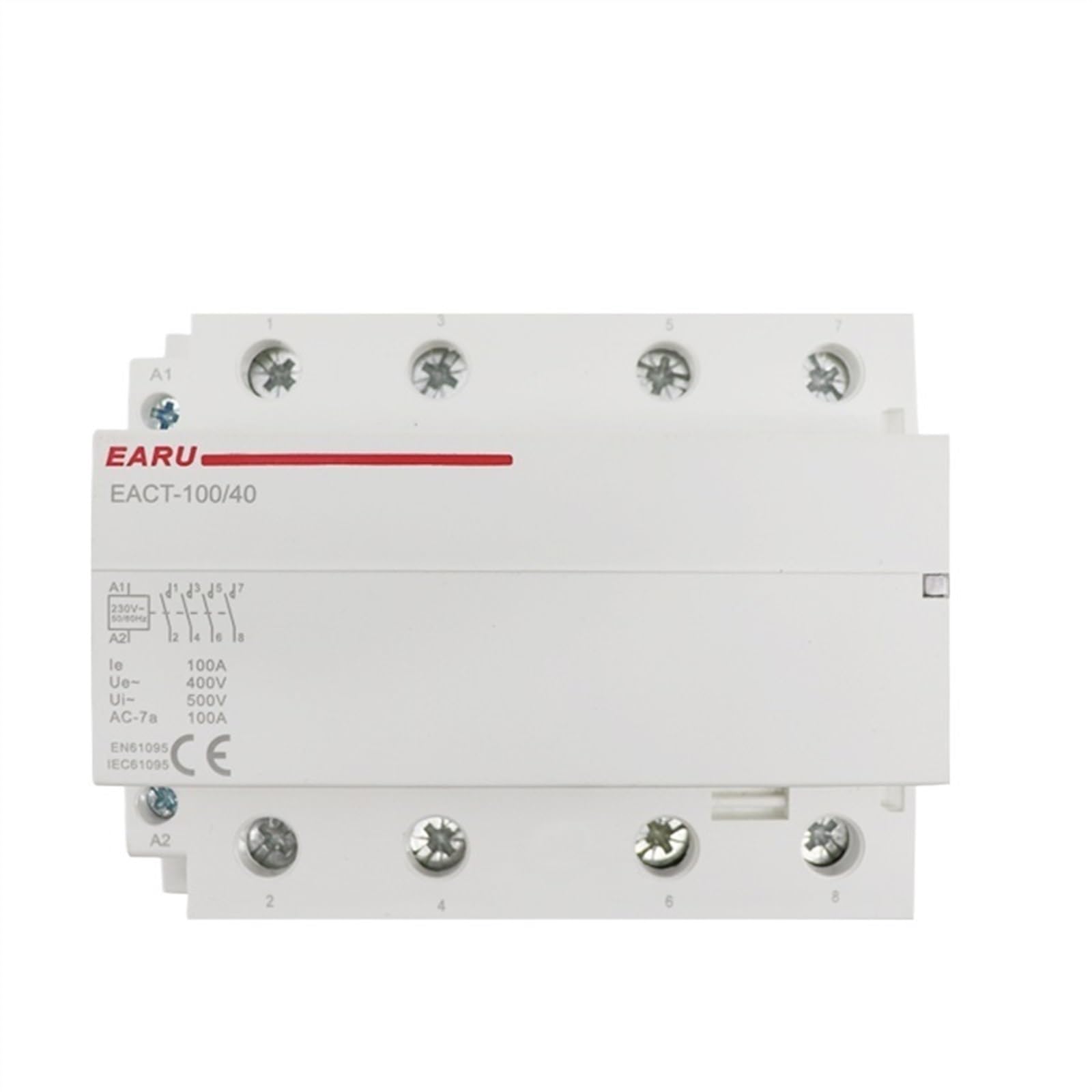 LKPEHTAGN 4P 4NO/4NC/2NO2NC 100A AC 110V 220V 50/60Hz Din Rail Household Modular Contactor Switch Controller(2NO2NC-220V)