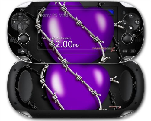 Amazon.com: Sony PS Vita Skin Barbwire Heart Purple by