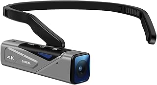 Câmera De Vídeo,Sailsbury EP7 Head Wearable 4K 60fps Câmera de vídeo Visão em primeira pessoa Câmera de vídeo mãos-livres Controle de aplicativo Foco automático Anti-vibração de cardan de 2 eixos inte