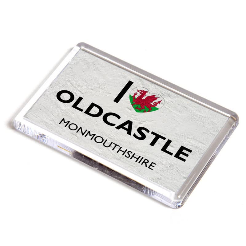 FRIDGE MAGNET - I Love Oldcastle, Monmouthshire, Wales