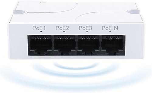 Miniatura 9 de SODOLA Extensor POE de 2 puertos 10100 Mbps, repetidor POE 1 en 2 salidas para sistemas de seguridad cámara IP, amplificador PoE, refuerzo PoE,
