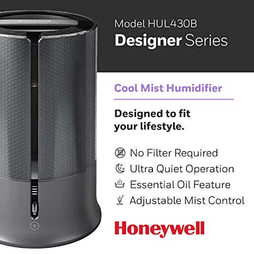 Honeywell Designer Series Cool Mist Humidifier, Room Humidifiers, Black - image 2