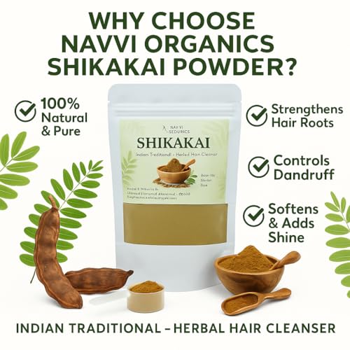 Image of Shikakai Powder 250g, Indian Ayurvedic Herbal Hair Cleanser, 100% Organic and Sustainable
