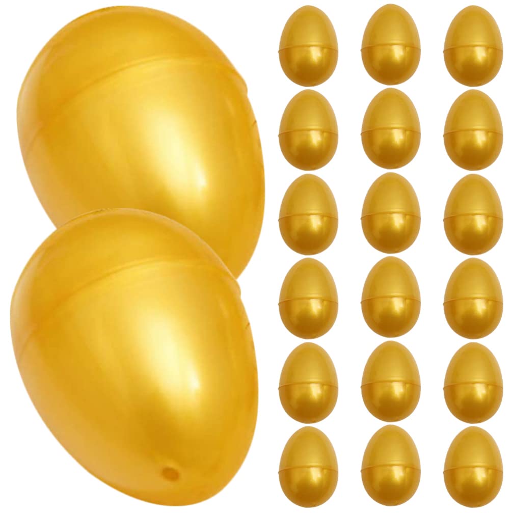 Alipis Fillable Easter Eggs 24pcs golden Empty Easter Eggs for Easter Basket Fillers Egg Hunt Stuffers Fillers Classroom Prize Party Supplies Favor