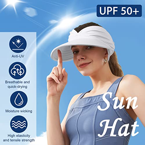 Miniatura 2 de Tagvo Visera Mujer Verano,Gorro Anti-Uv Para Plegable Sombrero Peso Ligero Visera De Playa Para El Sol De Al Aire Libre Correr Tenis Golf Deportes De Playa Mujeres Senderismo